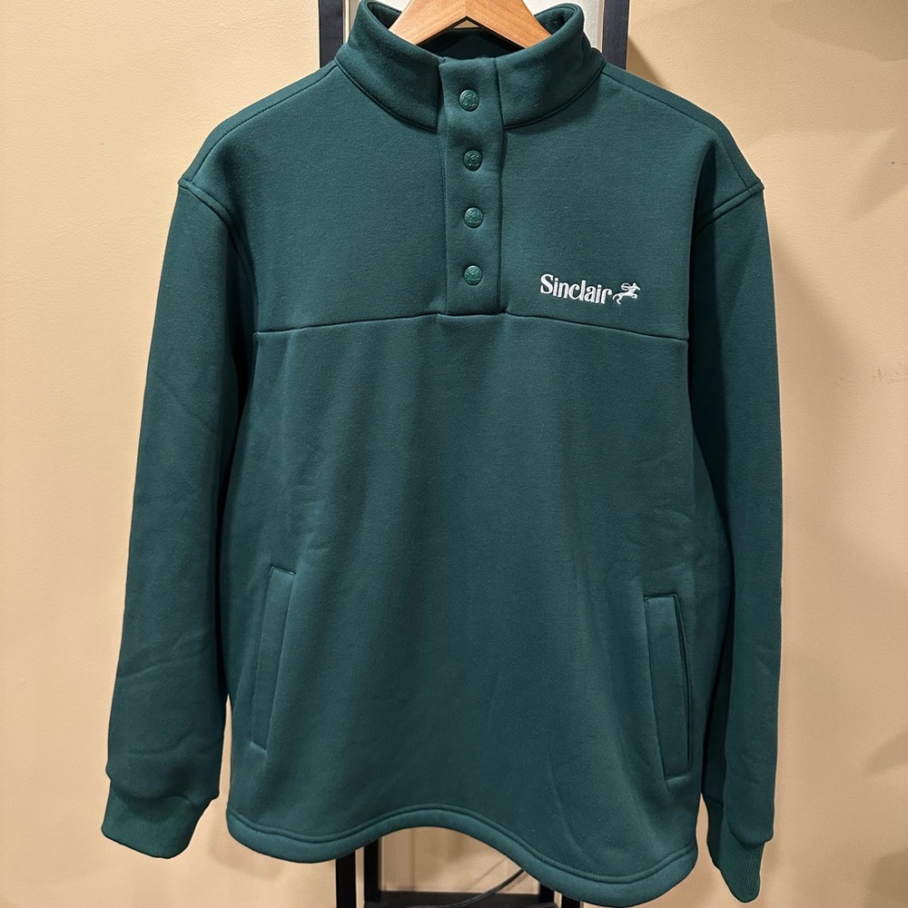 Sinclair Global “The Texture” Forest Green Pullover Sweatshirt Jacket